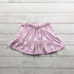 Cat & Jack Girls Daisy Print Tiered Skirt Skort Pink White Floral M 8